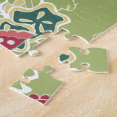 Asian Floral Pattern Legpuzzel (Zijkant)