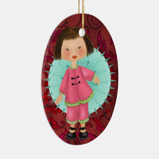 Asian Girl - SRF Keramisch Ornament (Rechts)