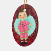 Asian Girl - SRF Keramisch Ornament (Links)
