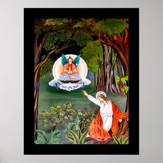 Asian Jesus Art Nouveau Poster (Voorkant)