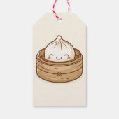 Asian Little Dumpling Kawaii Baby shower Cadeaulabel (Achterkant)