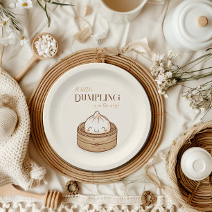 Asian Little Dumpling Kawaii Baby shower Papieren Bordje