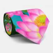 Asian Lotus Flowers Stropdas (Opgerold)