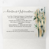 Asian Soft Gold Wedding Drieluik Uitnodiging (Binnenzijde eerst)