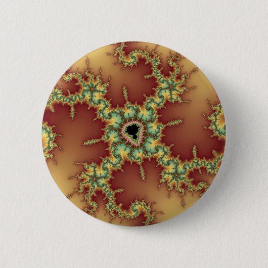 Asian Spider - Fractal Ronde Button 5,7 Cm (Voorkant)