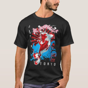 Asian Style Yin Yang Koi Fish Design T-shirt