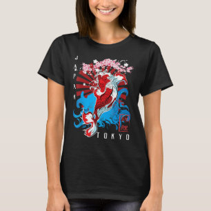 Asian Style Yin Yang Koi Fish Design T-shirt