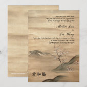 Asiana Wedding Invitation Kaart (Voorkant / Achterkant)