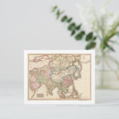 AsiaPanoramic MapAsia 12 Briefkaart (Staand voorkant)