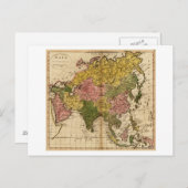 AsiaPanoramic MapAsia 3 Briefkaart (Voorkant / Achterkant)