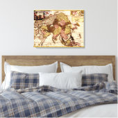 AsiaPanoramic MapAsia 4 Canvas Afdruk (Insitu (Slaapkamer))