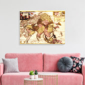 AsiaPanoramic MapAsia 4 Canvas Afdruk (Insitu (Woonkamer))