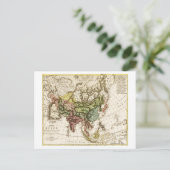 AsiaPanoramic MapAsia 7 Briefkaart (Staand voorkant)