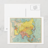 AsiaPanoramic MapAsia 9 Briefkaart (Voorkant / Achterkant)