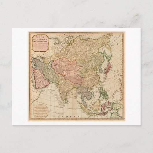 AsiaPanoramic MapAsia Briefkaart (Voorkant)