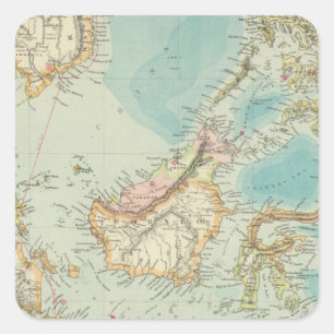 Asiatic Archipelago II Vierkante Sticker