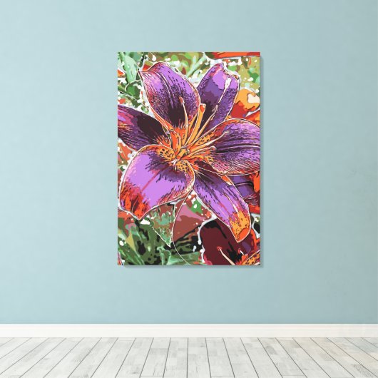 Asiatic Lily Forever Susan Bulb Canvas Print (Insitu (Houten vloer))