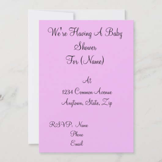 Asiatique Baby shower Invitation Personnaliser It! (Dos)