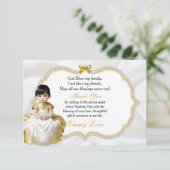 Asiatique Bébé fille Baptême Christening Merci (Debout devant)