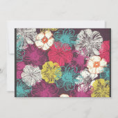 Asiatique Floral Monogramme Faire-part d'adoption (Dos)