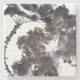 Asiatische Kunst mit Lotusblätter Motiv Stenen Onderzetter