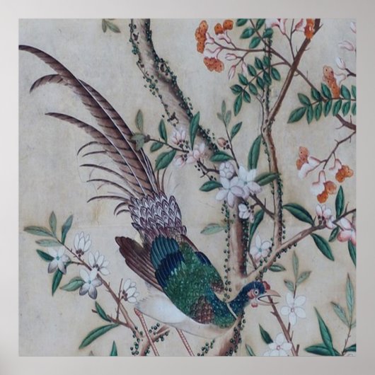 Asiatisches Tapeten Muster Poster (Voorkant)