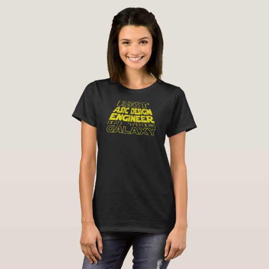 ASIC Engineer Ruimte Achterkant Ontwerp T-shirt (Voorkant volledig)