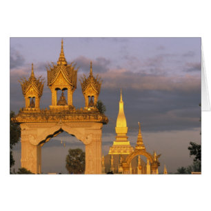 Asie, Laos, Vientiane. Temple de That Luang.