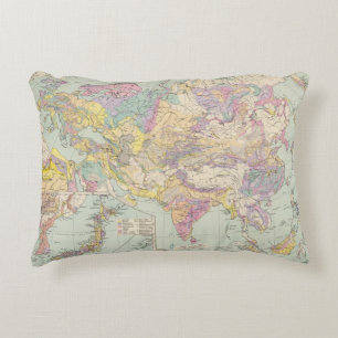Asien u Europa - Atlas Map of Asia and Europe Accent Kussen