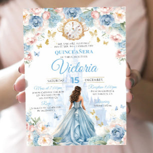 Asinderella Quinceañera Uitnodiging Prinsessen Jur