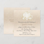 Asjurk Prinses Koets Trouw Uitnodiging (Voorkant / Achterkant)