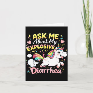 Ask about explosive diarrhea funny poop meme kaart