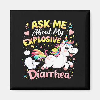 Ask about explosive diarrhea funny poop meme magneet