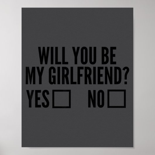 Ask Her Will You Be My Girlfriend Valentine's Day  Poster (Voorkant)
