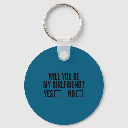 Ask Her Will You Be My Girlfriend Valentine's Day  Sleutelhanger (Voorkant)
