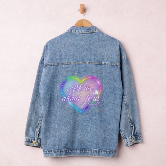 Ask me about Jesus - trust me Denim Jacket (Hangar)