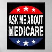 Ask Me About Medicare Insurance Agent Broker Quote Poster (Voorkant)