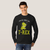 Ask me about my Rex nice space astronaut dino T-shirt (Voorkant volledig)