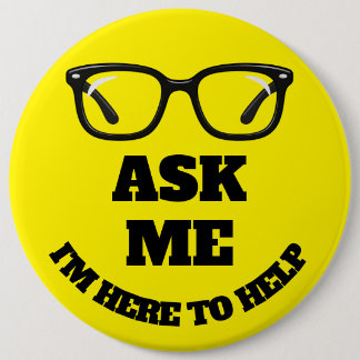 Ask Me Conference Knop–Netwerkmogelijkheid & Event Ronde Button 6,0 Cm