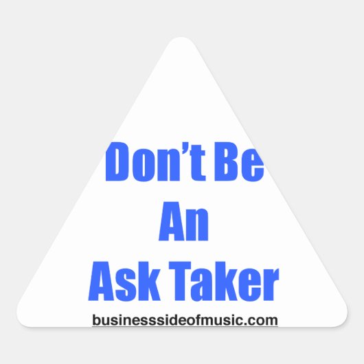 Ask Taker Driehoek Sticker (Voorkant)
