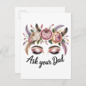 Ask Your Dad Aankondigingskaart (Voorkant / Achterkant)