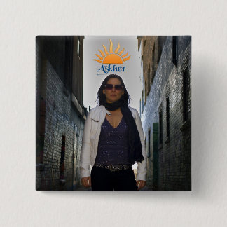 Askher-knop Lori logo Vierkante Button 5,1 Cm