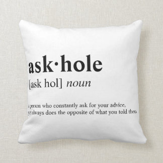 Askhole - Woordenboekbetekenis Kussen