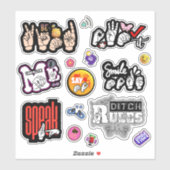 ASL Affirmation Stickers – Voice, Kindness, Power (Feuille)