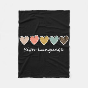 Asl Alfabet Amerikaans Asl Leraar Zingtaal Fleece Deken