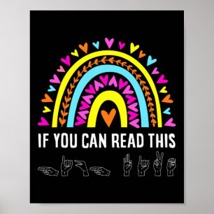 Asl Alfabet Amerikaans Gebarentaal Asl Leraar Fu Poster