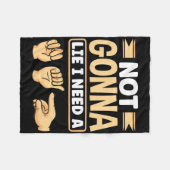 Asl Alphabet American Sing Language Asl Teacher I Fleece Deken (Voorkant (Horizontaal))