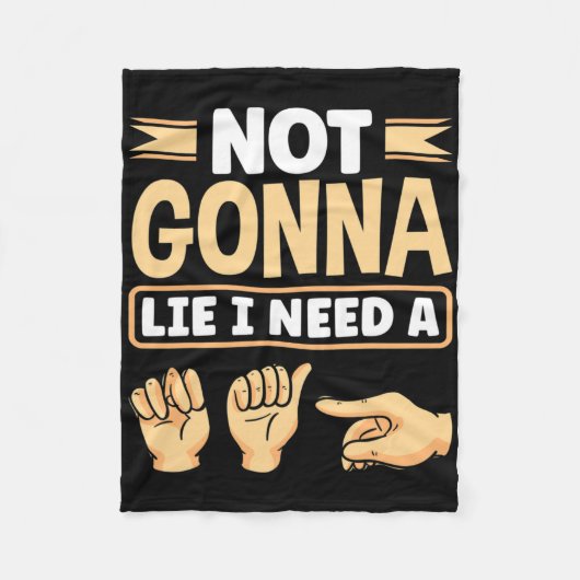 Asl Alphabet American Sing Language Asl Teacher I Fleece Deken (Voorkant)