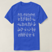 ASL American Sign Language Alphabet Chart T-shirt (Design voorkant)