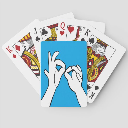ASL American Sign Language INTERPRET Speelkaarten (Achterkant)